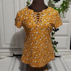 Criss Cross Neckline Top